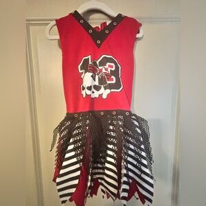 5T Red and Black Pirate Skull  Costume Dress designed by Spirit